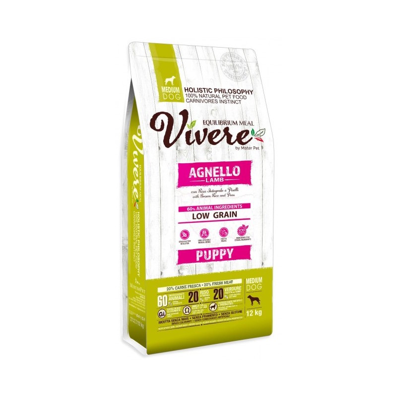 Vivere Dog Medium Puppy Jagnięcina 12kg