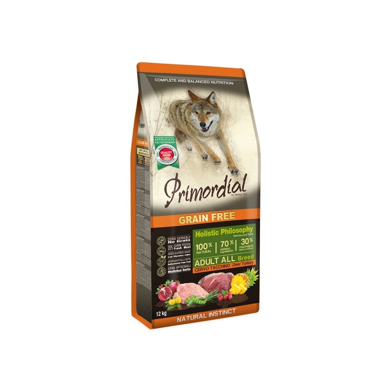 Primordial Dog Grain Free Adult Deer & Turkey 12kg